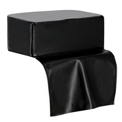 Vaikiška sėdynė ant kirpyklos kėdės – juoda puf tipo pagalvėlė