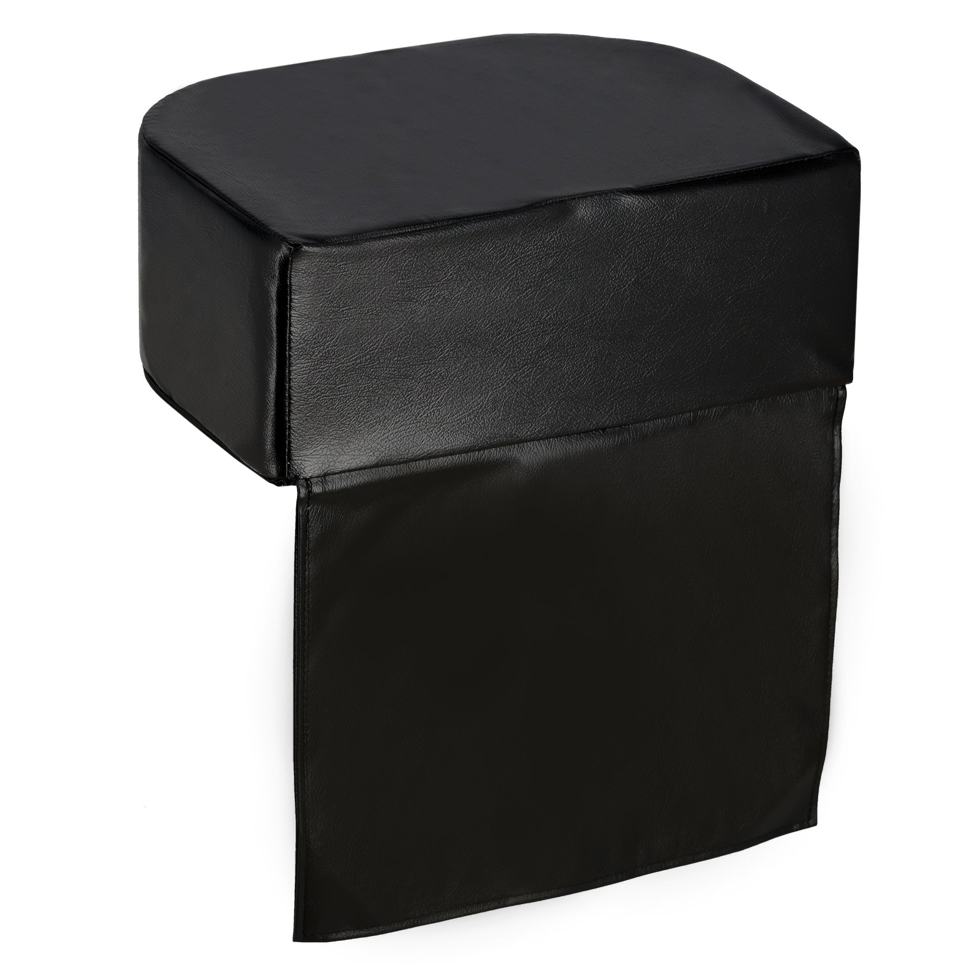 Vaikiška sėdynė ant kirpyklos kėdės – juoda puf tipo pagalvėlė