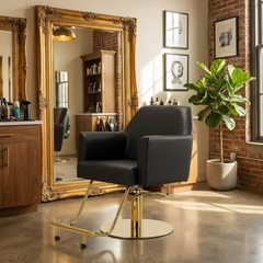 Kirpyklos kėdė Nilos, juoda