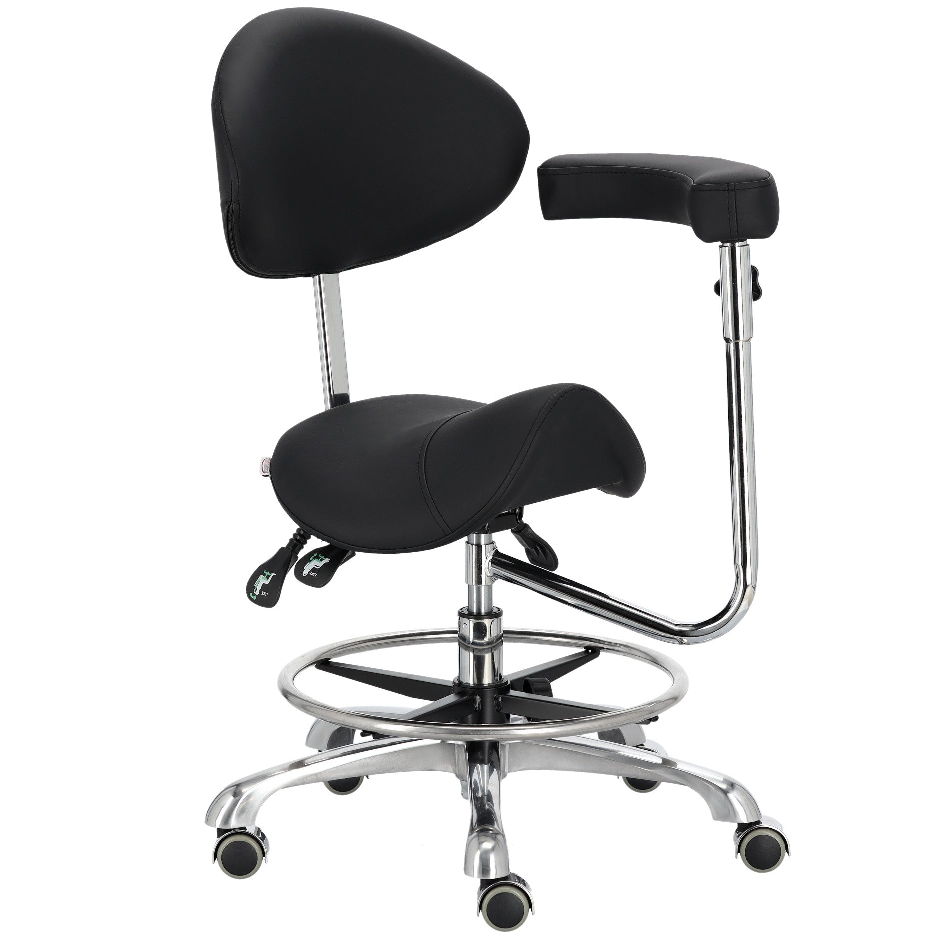 Kosmetologinis balnas su atlošu ir porankiu - juodas