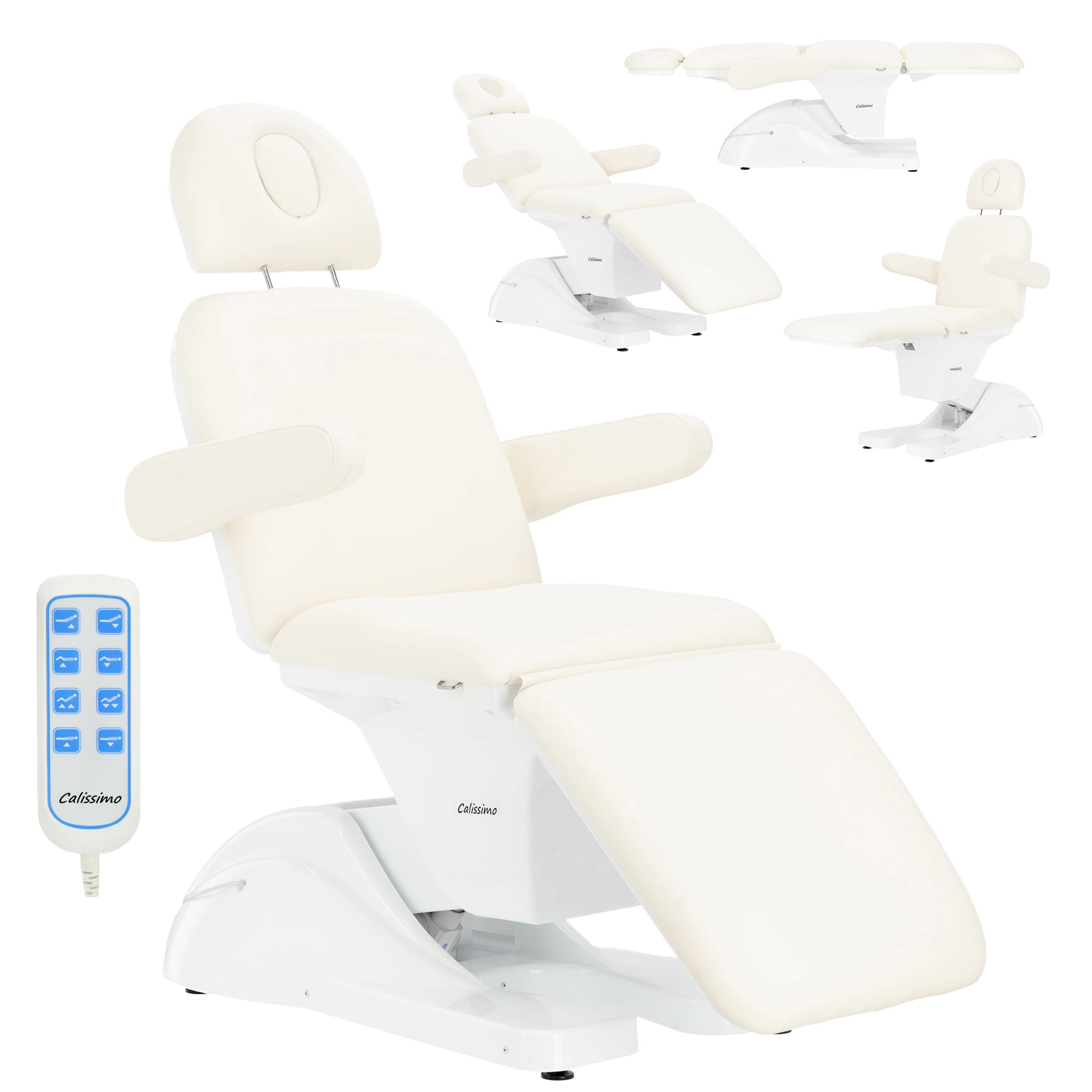 Elektrinis kosmetologinis gultas Belani, 3 el. motorai - baltas