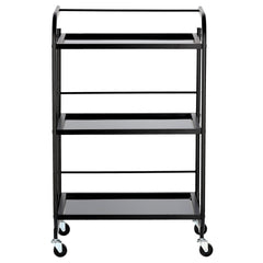 Kosmetologinis staliukas vežimėlis 101B, juodas