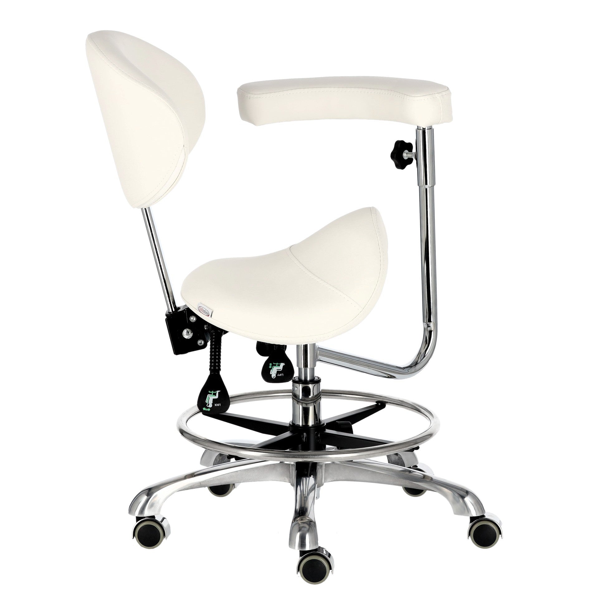 Kosmetologinis balnas su atlošu ir porankiu - baltas