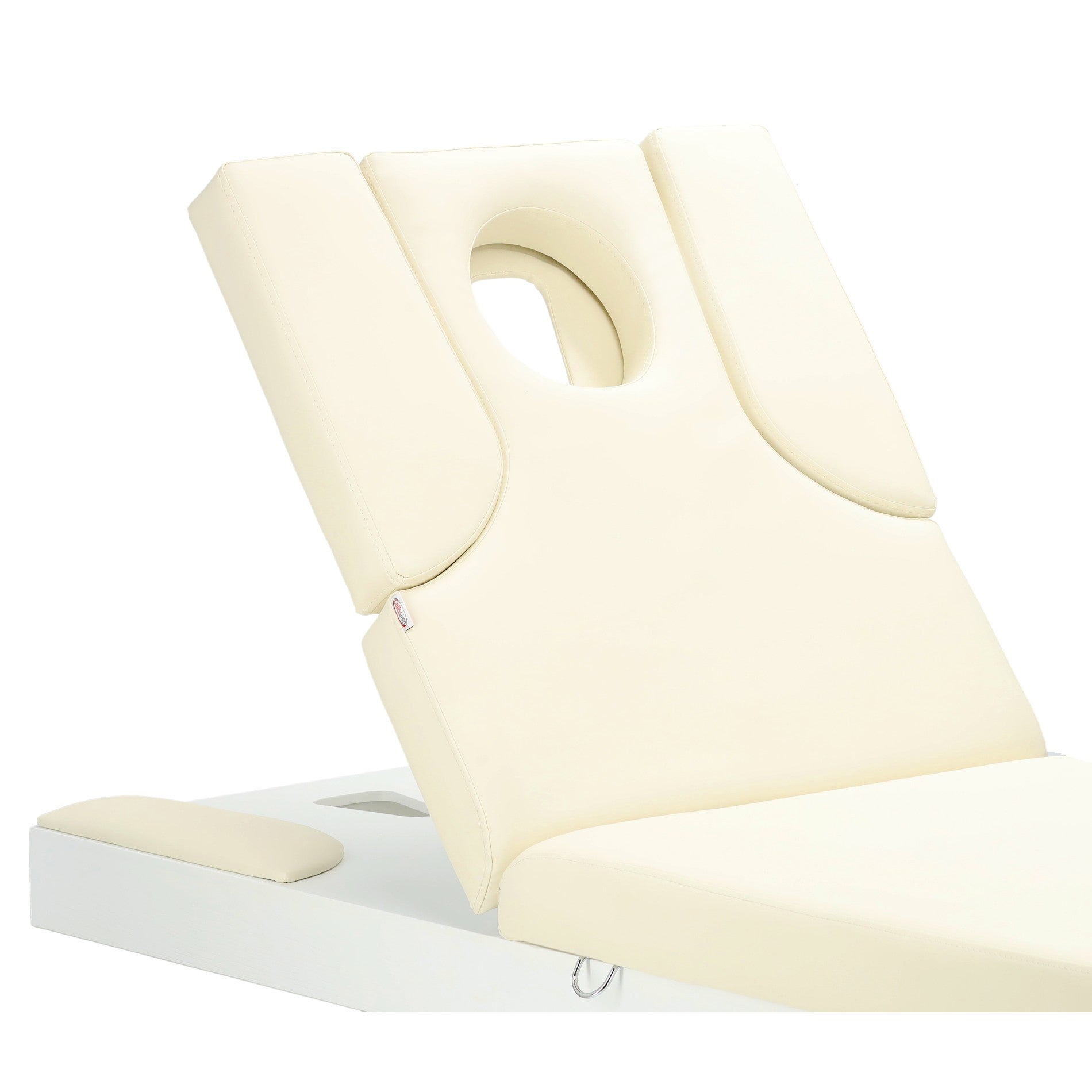 Elektrinis masažo stalas / kosmetologinis gultas su šildymu ir LED apšvietimu F245 – kreminis