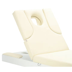 Elektrinis masažo stalas / kosmetologinis gultas su šildymu ir LED apšvietimu F245 – kreminis