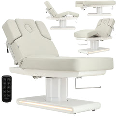 Profesionalus masažo stalas Mara, 3 elektriniai varikliai, pilkas