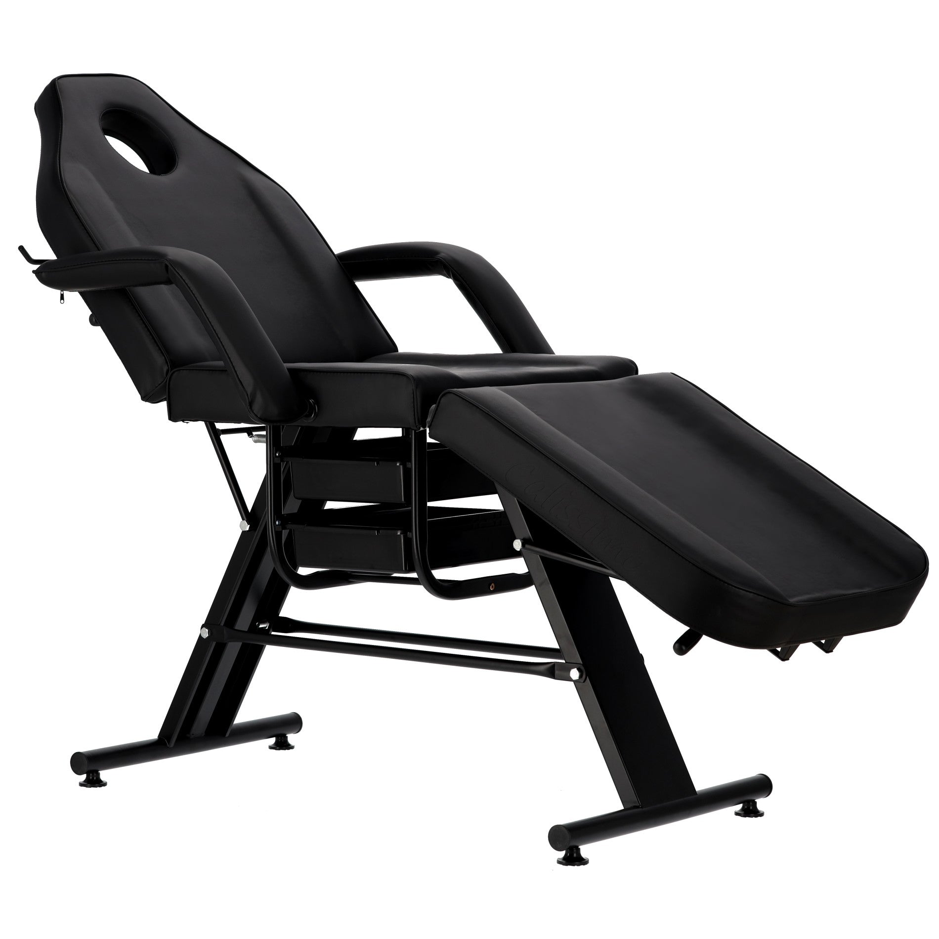 Mechaninis kosmetologinis gultas su kuvetėmis – Verano, 72 cm, juodas