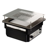 TERI 800 įmontuojamas dulkių ištraukėjas - juodas su sidabrinėmis grotelėmis