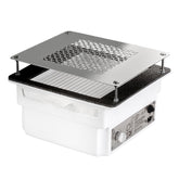 TERI Turbo įmontuojamas dulkių ištraukėjas – baltas su sidabrinėmis grotelėmis