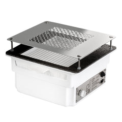 TERI Turbo įmontuojamas dulkių ištraukėjas – baltas su sidabrinėmis grotelėmis