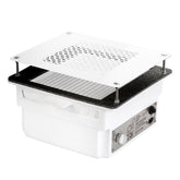 TERI Turbo įmontuojamas dulkių ištraukėjas – baltas su baltomis grotelėmis