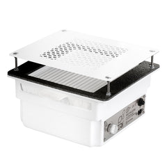 TERI Turbo įmontuojamas dulkių ištraukėjas – baltas su baltomis grotelėmis