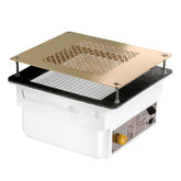 TERI Turbo įmontuojamas dulkių ištraukėjas – baltas su auksinėmis grotelėmis