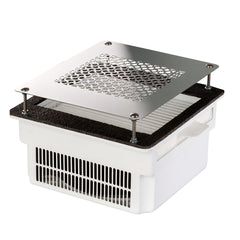 TERI Turbo įmontuojamas dulkių ištraukėjas – baltas su sidabrinėmis grotelėmis