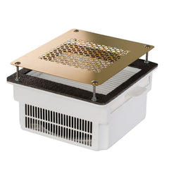 TERI Turbo įmontuojamas dulkių ištraukėjas – baltas su auksinėmis grotelėmis