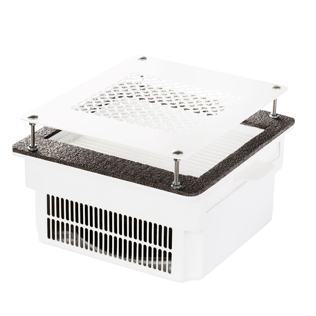 TERI Turbo įmontuojamas dulkių ištraukėjas – baltas su baltomis grotelėmis