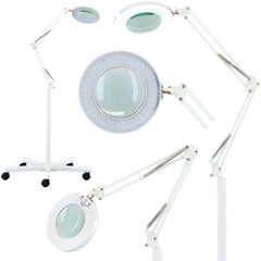 LED lempa su lūpa ir stovu CALLILED, balta