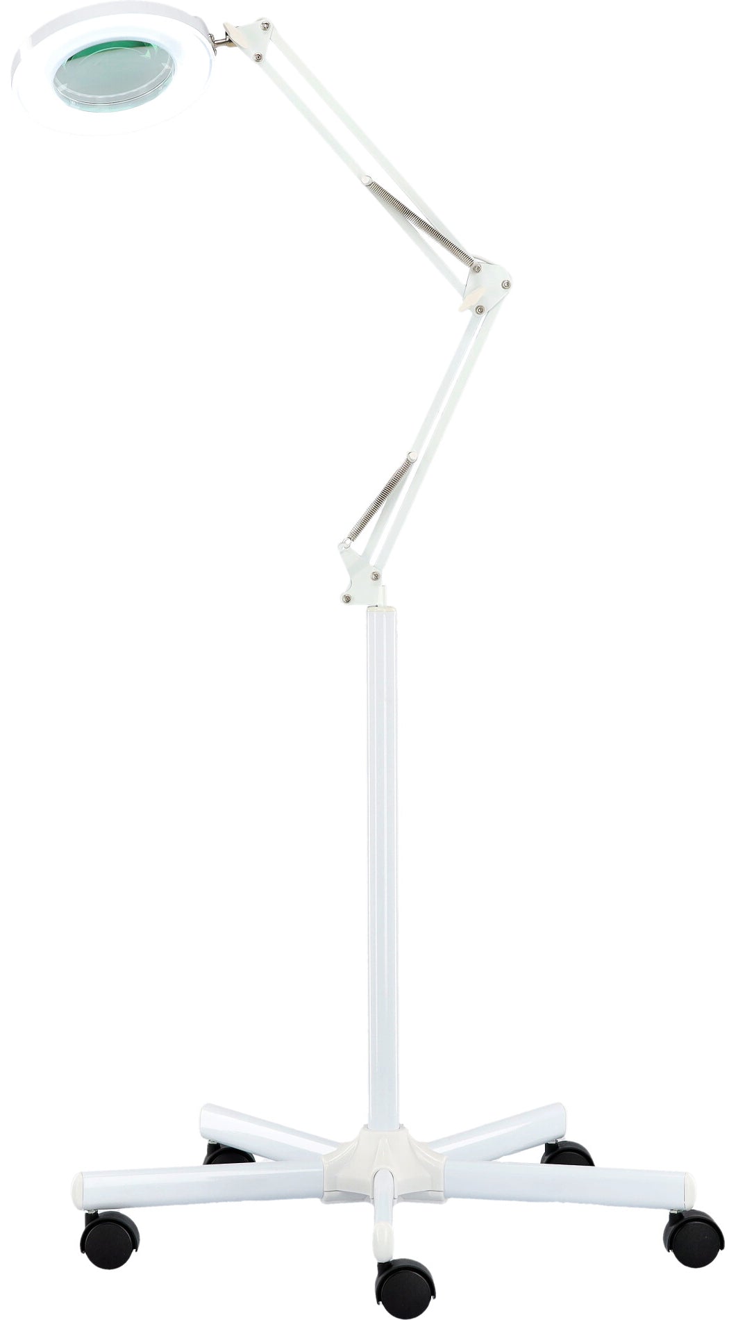 Kosmetologinis komplektas NR. 1: Kosmetologinis gultas + Lempa-lūpa + Meistro kėdutė + Vežimėlis-staliukas (balta)