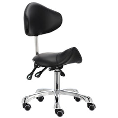 Kosmetologinė kėdė su atlošu - balnas Premium-3 XT (juoda)