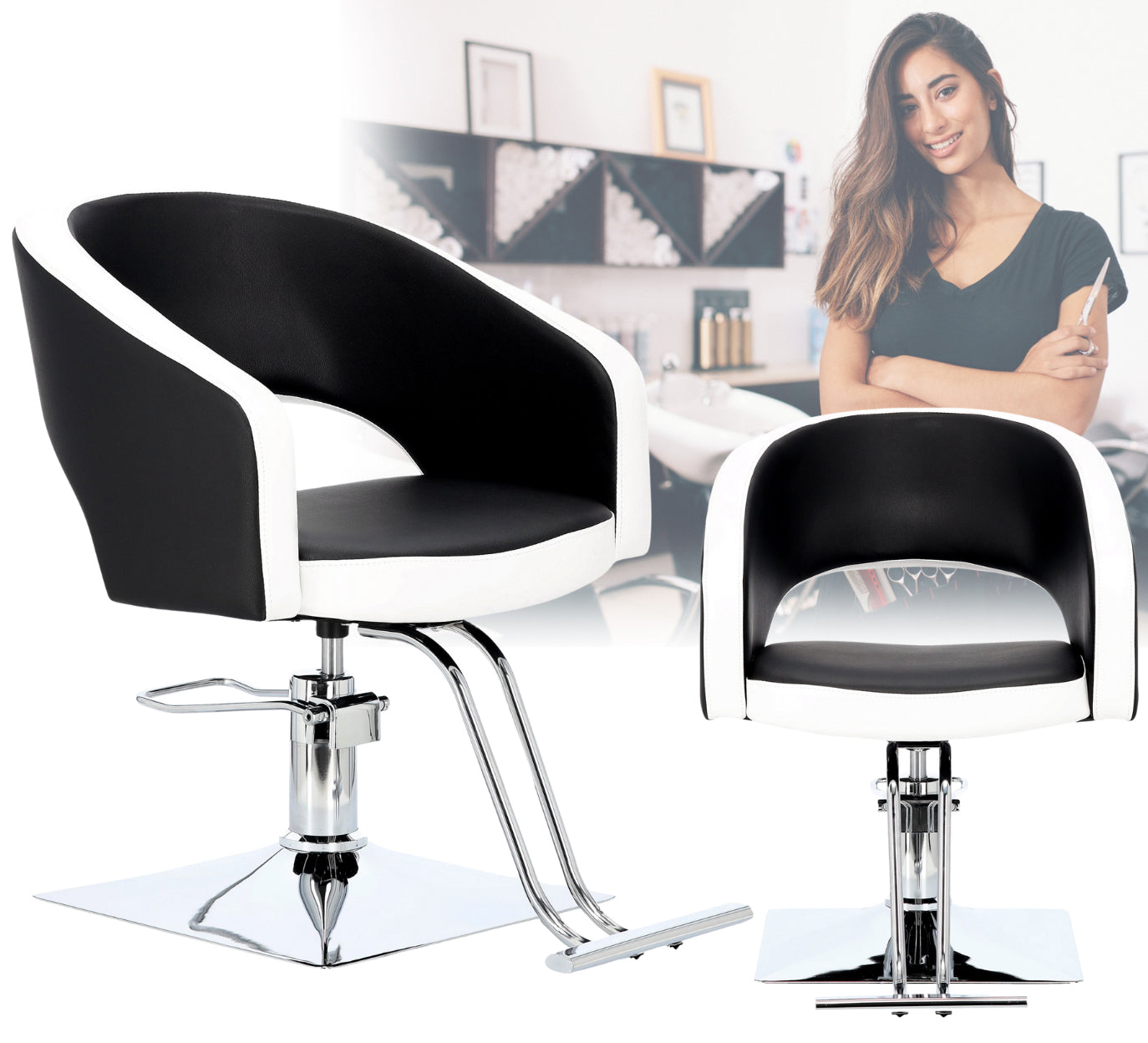Kirpyklos kėdė EMME – juoda