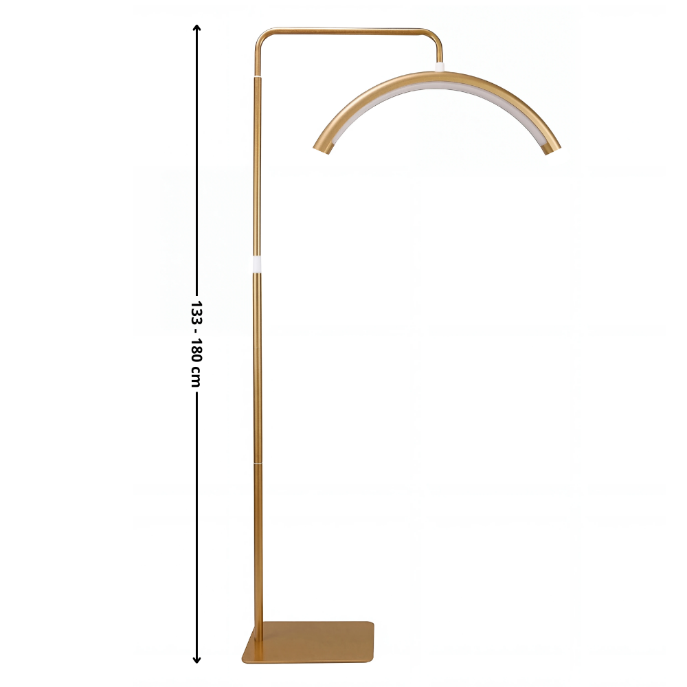Pastatoma LED kosmetologinė pusmėnulio lempa Moon Pro MAX, 54 W – aukso spalvos