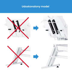 Mechaninis kosmetologinis gultas su kuvetėmis – Verano, 72 cm, baltas