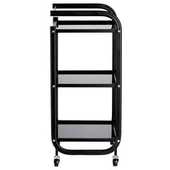 Kosmetologinis staliukas vežimėlis 101B, juodas