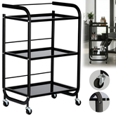 Kosmetologinis staliukas vežimėlis 101B, juodas