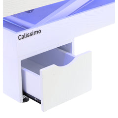 Elektrinis masažo stalas / kosmetologinis gultas su šildymu ir LED apšvietimu F245 – pilkas