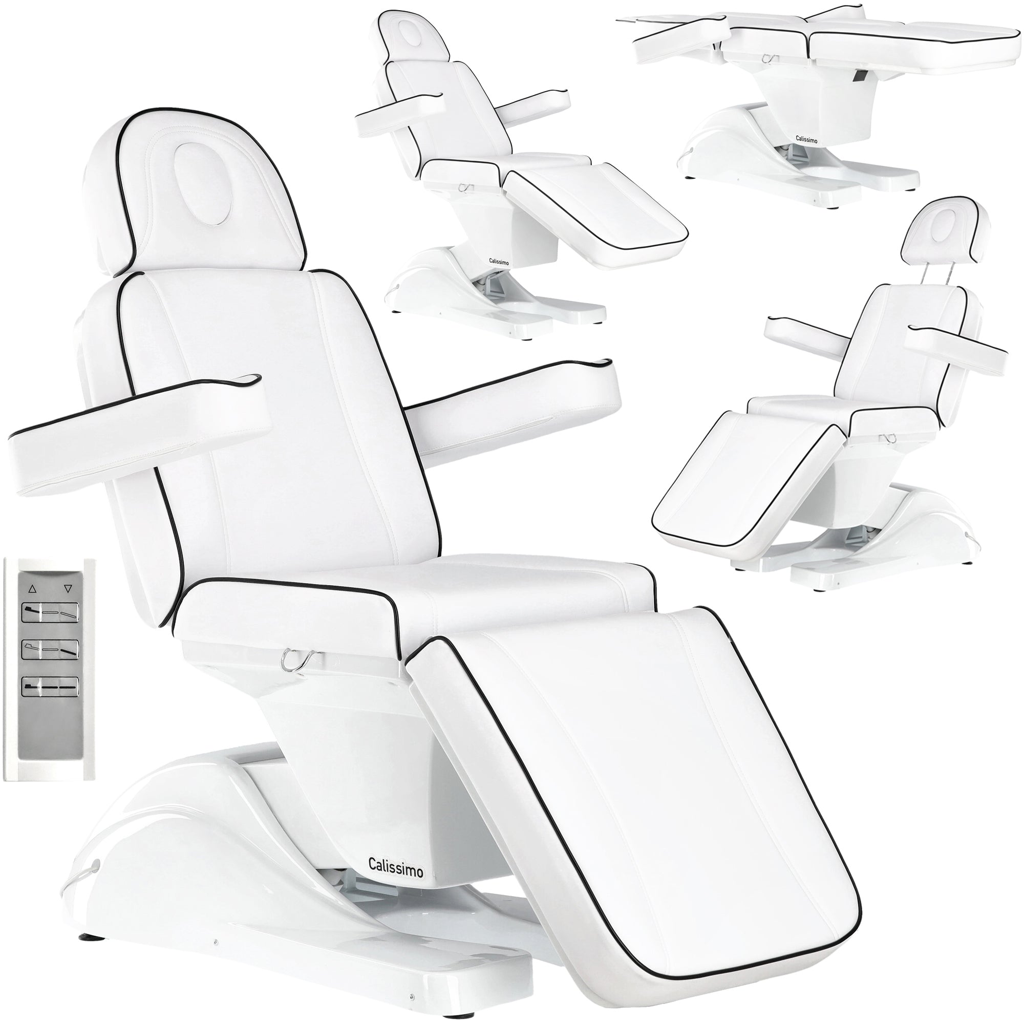 Kosmetologinis gultas LIA, 3 el. motorai, baltas