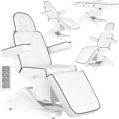 Kosmetologinis gultas LIA, 3 el. motorai, baltas