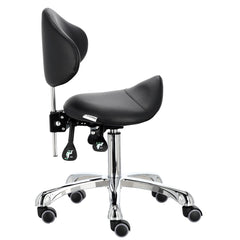 Kosmetologinė kėdė su atlošu - balnas Premium-3 XT (juoda)