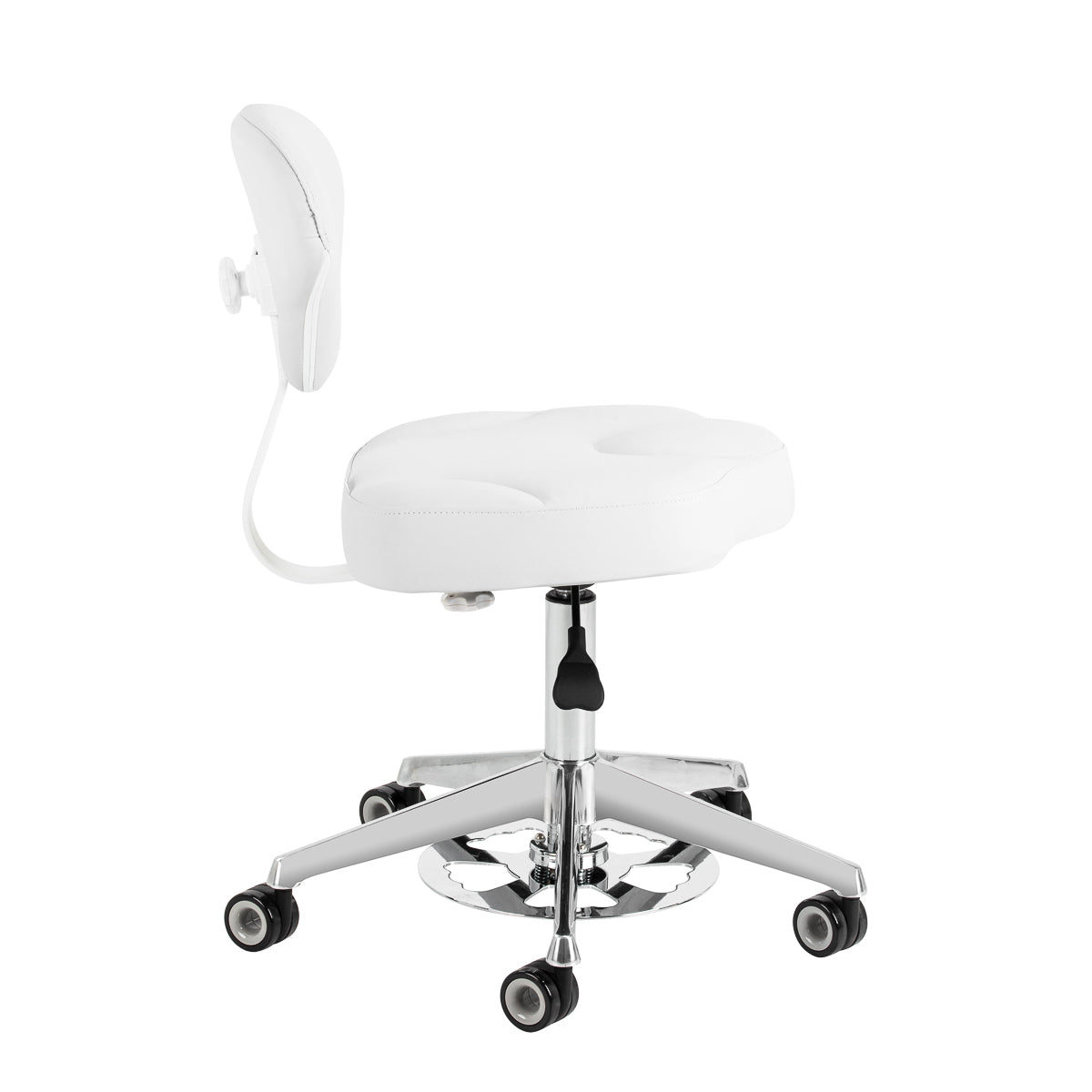 Azzurro 156-F Bump-Up meistro kėdė su atlošu, balta – 4 vaizdas