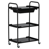 Kosmetologinis staliukas SL030 su ratukais – juodas