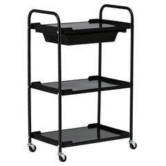 Kosmetologinis staliukas SL030 su ratukais – juodas