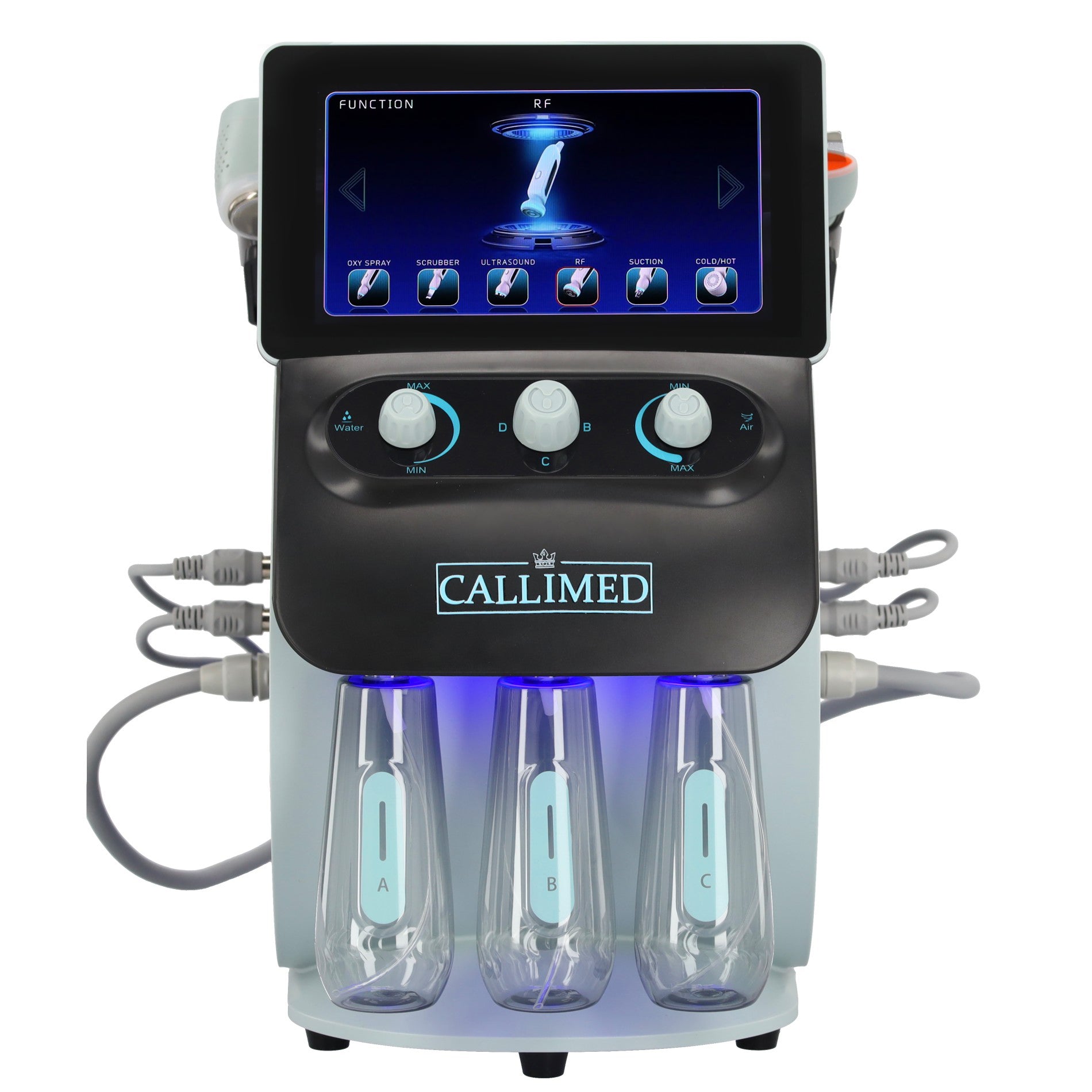 Hidradermabrazijos aparatas 5-in-1 – vandenilio valymas, infuzija, EMS ir RF