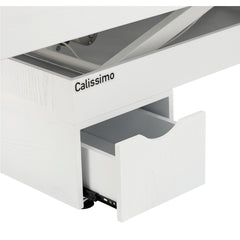 Elektrinis masažo stalas / kosmetologinis gultas su šildymu ir LED apšvietimu F245 – baltas