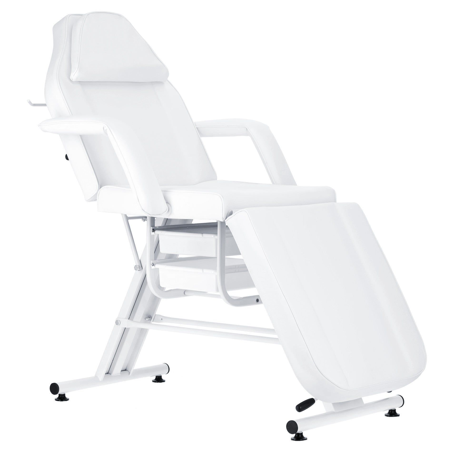 Mechaninis kosmetologinis gultas su kuvetėmis – Verano, 72 cm, baltas