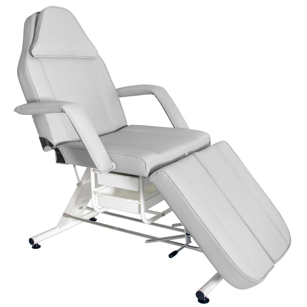 Pedikiūro kėdė gultas BW-263 su kuvetėmis – pilkas