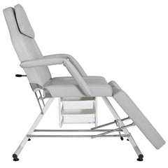 Pedikiūro kėdė gultas BW-263 su kuvetėmis – pilkas