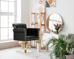 Kirpyklos kėdė Kiva – juoda