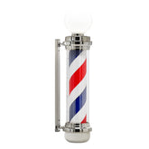 Barberio stulpas (Barber Pole) – besisukantis LED šviestuvas 100 cm, sidabrinis
