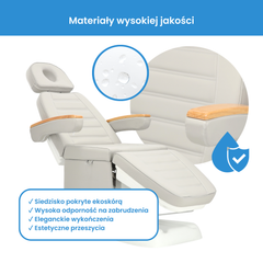 Kosmetologinis gultas EN-273, 3 el. motorai - pilkos spalvos