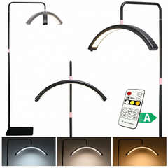 Pastatoma LED kosmetologinė pusmėnulio lempa Moon Pro MAX, 54 W – juoda