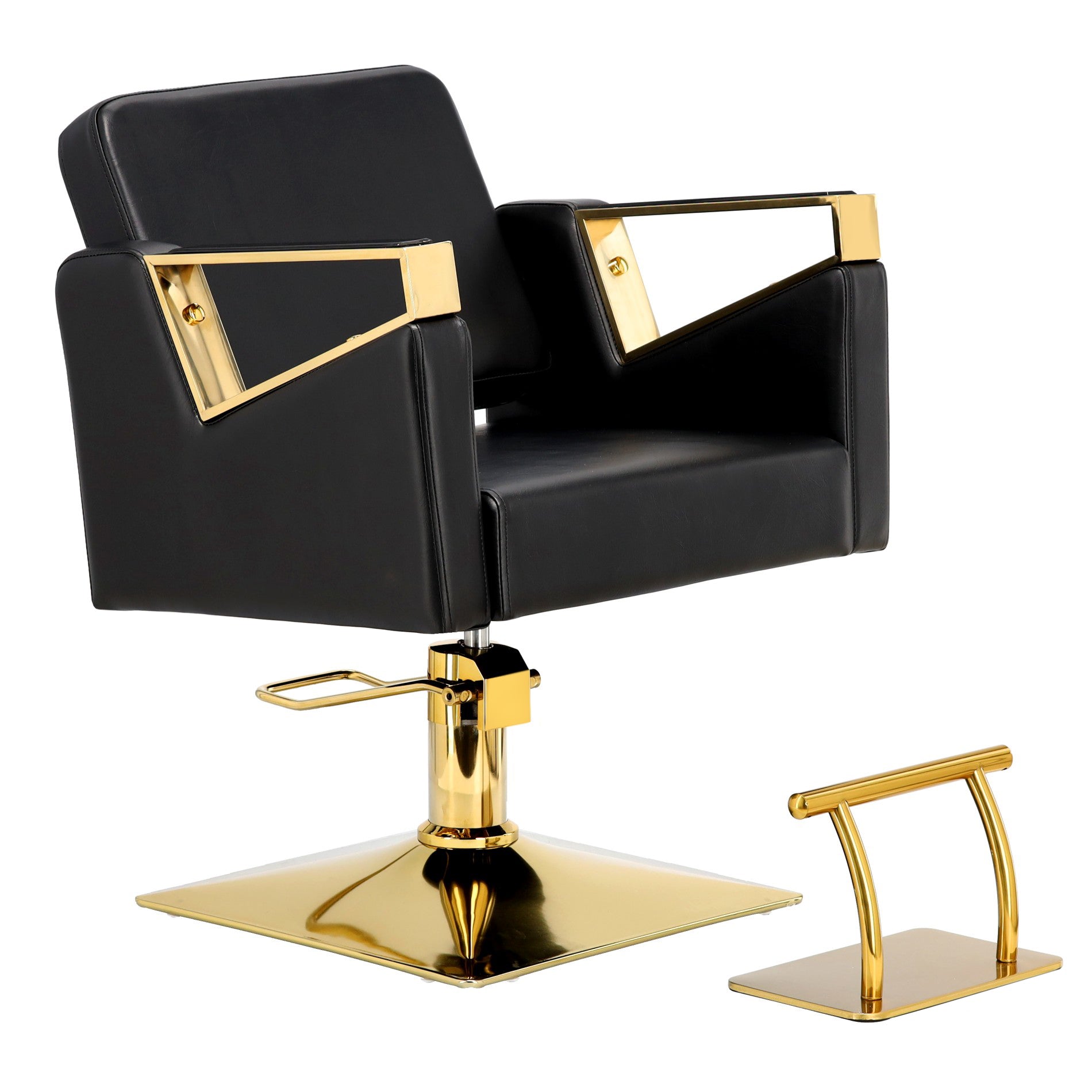 Kirpyklos kėdė Toma GOLD, su pakoju - juoda