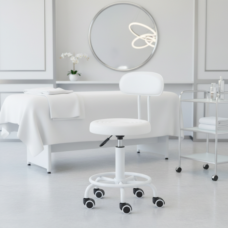 Meistro kėdutė Round PRO – balta