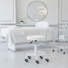 Meistro kėdutė Round PRO – balta