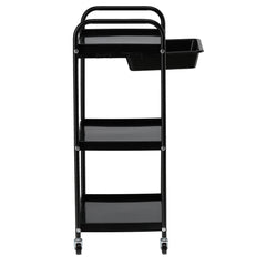 Kosmetologinis staliukas SL030 su ratukais – juodas