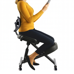 Ergonominė kėdė su atlošu EN301, juoda