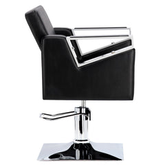 Kirpyklos kėdė Toma SILVER, su pakoju - juoda